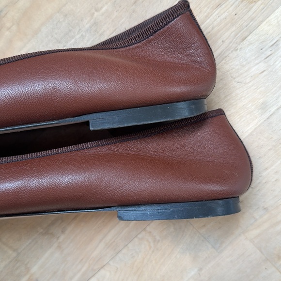 J Crew Gemma Leather Ballet Flats Mahogany Brown 8.5 Classic - Picture 8 of 17